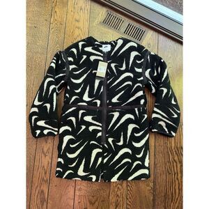 Nike Sportswear Loose High-Pile Black Jacket Women's Size XS FV8025-010 NWT